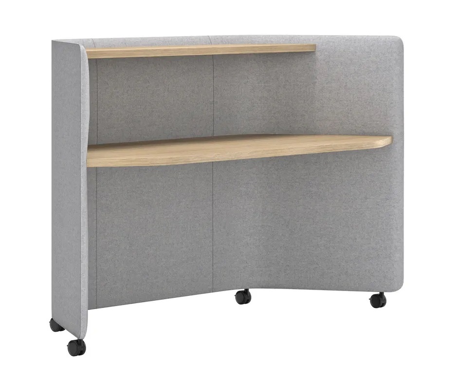 In Out Office ME2260 Office desk with sound-absorbing partitions Andreu World