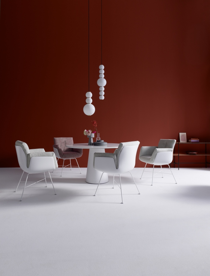 Alvo Armchair with 4-leg Wire frame Cor