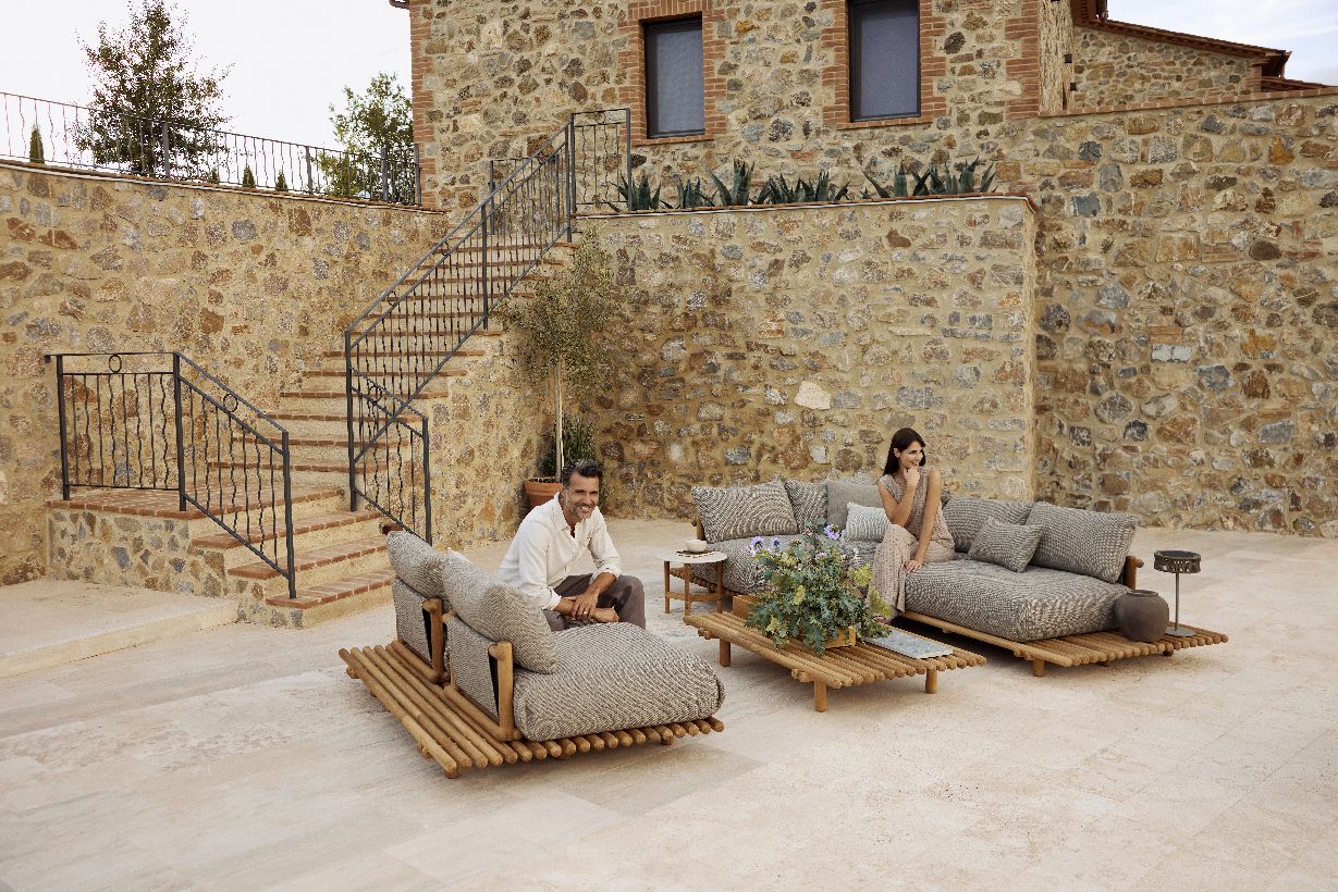 Sticks Platform corner sofa Outdoor Cane-Line 