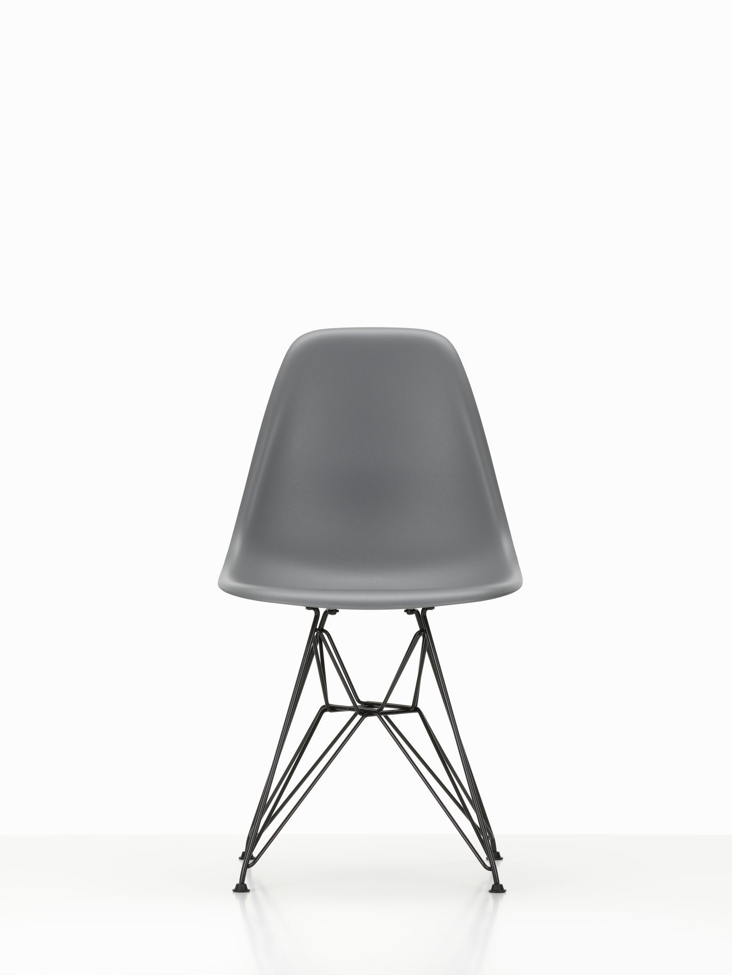 Eames Plastic Side Chair DSR Chair Vitra Chrome Rust Orange