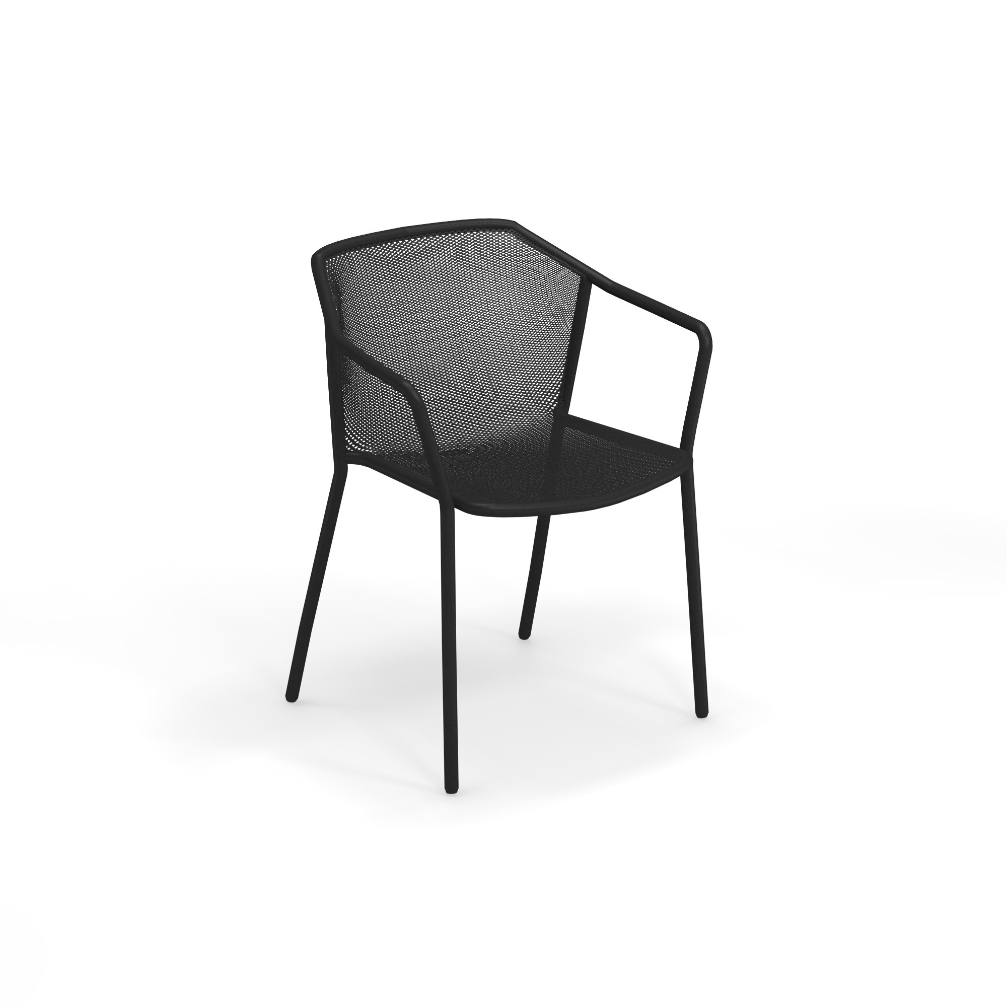 Darwin Arm Chair Black With Seat Cushion Grey Emu Exhibition Piece 305222400 Ausstellung Darwin Arm Chair Black With Seat, Emu Round Lounge Chair Cushion