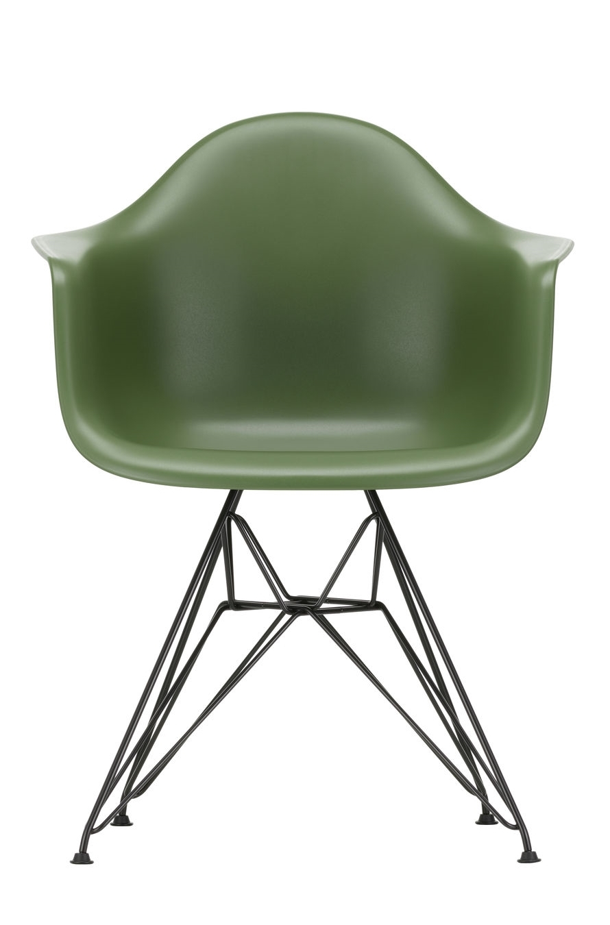Eames Plastic Arm Chair DAR Chair Vitra Chrome - Rust orange