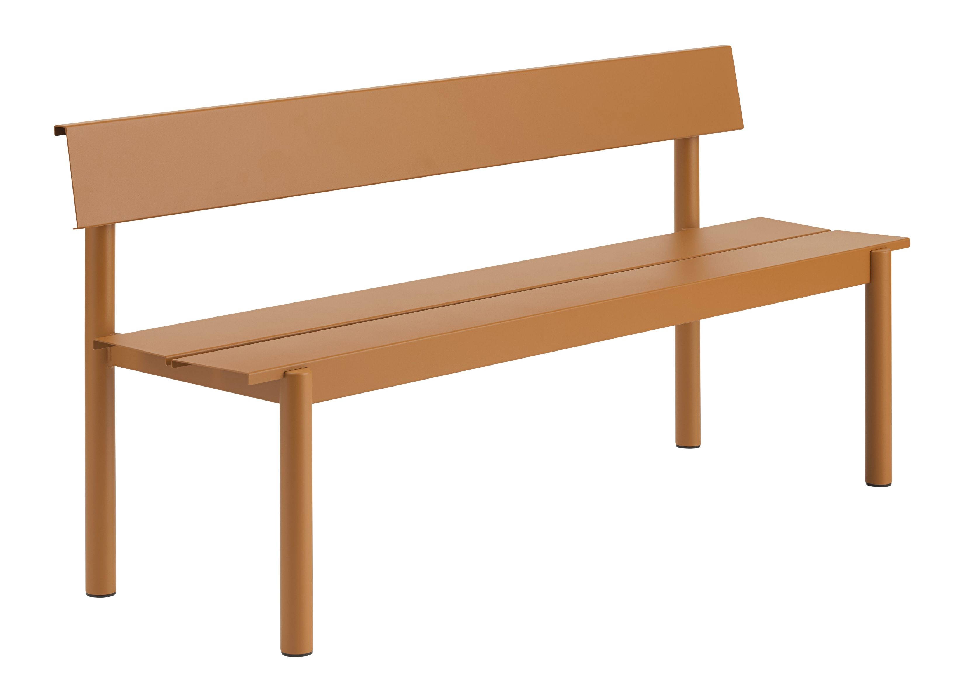 Linear Steel Bench Outdoor bench with backrest 170x34 cm Muuto