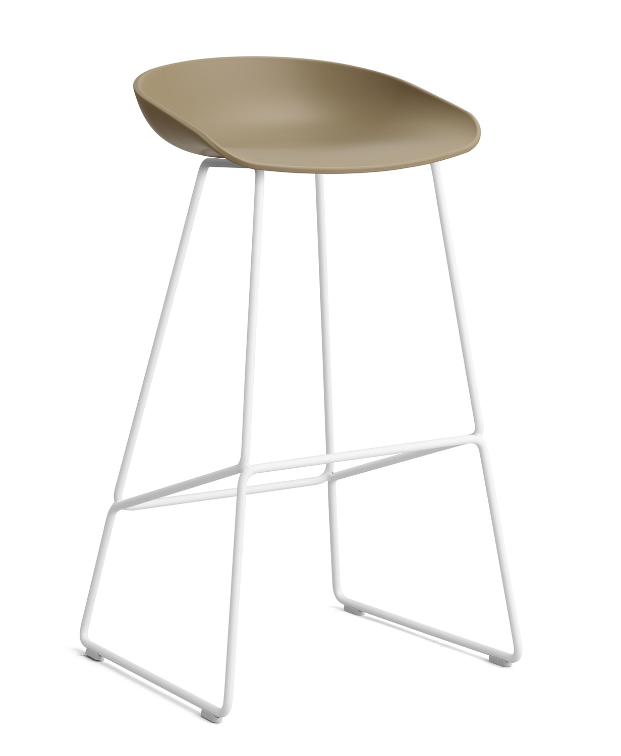 About a Stool AAS 38 / AAS38 Barstool 75 cm White and Clay Hay SINGLE PIECES
