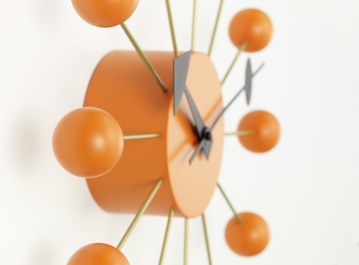 Ball Clock - orange