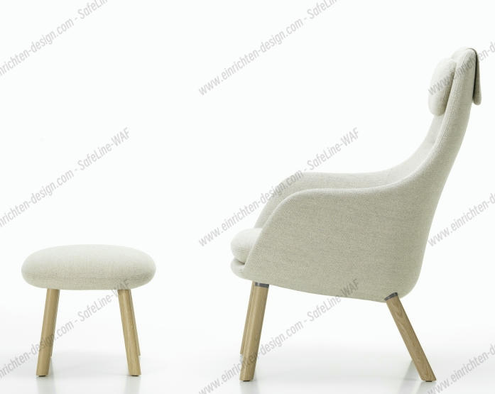 Hal Lounge Chair Armchair + Ottoman Seat Cushion loose Vitra  