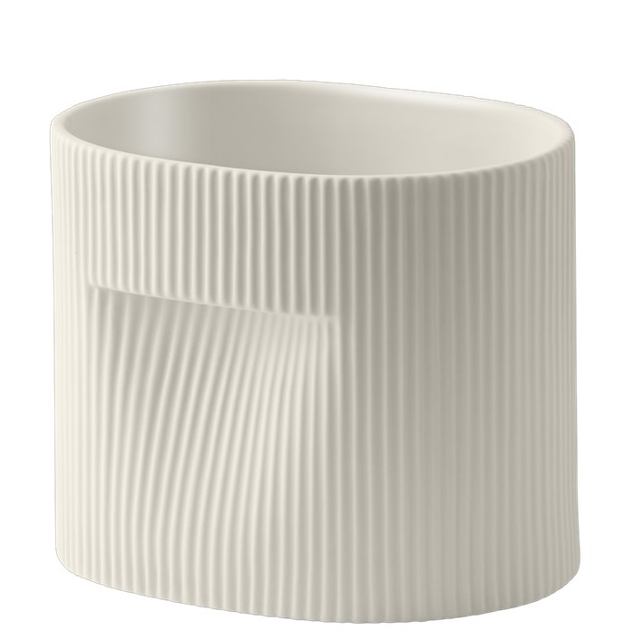 Ridge Planter Flowerpot Muuto  Off-white H 15 cm