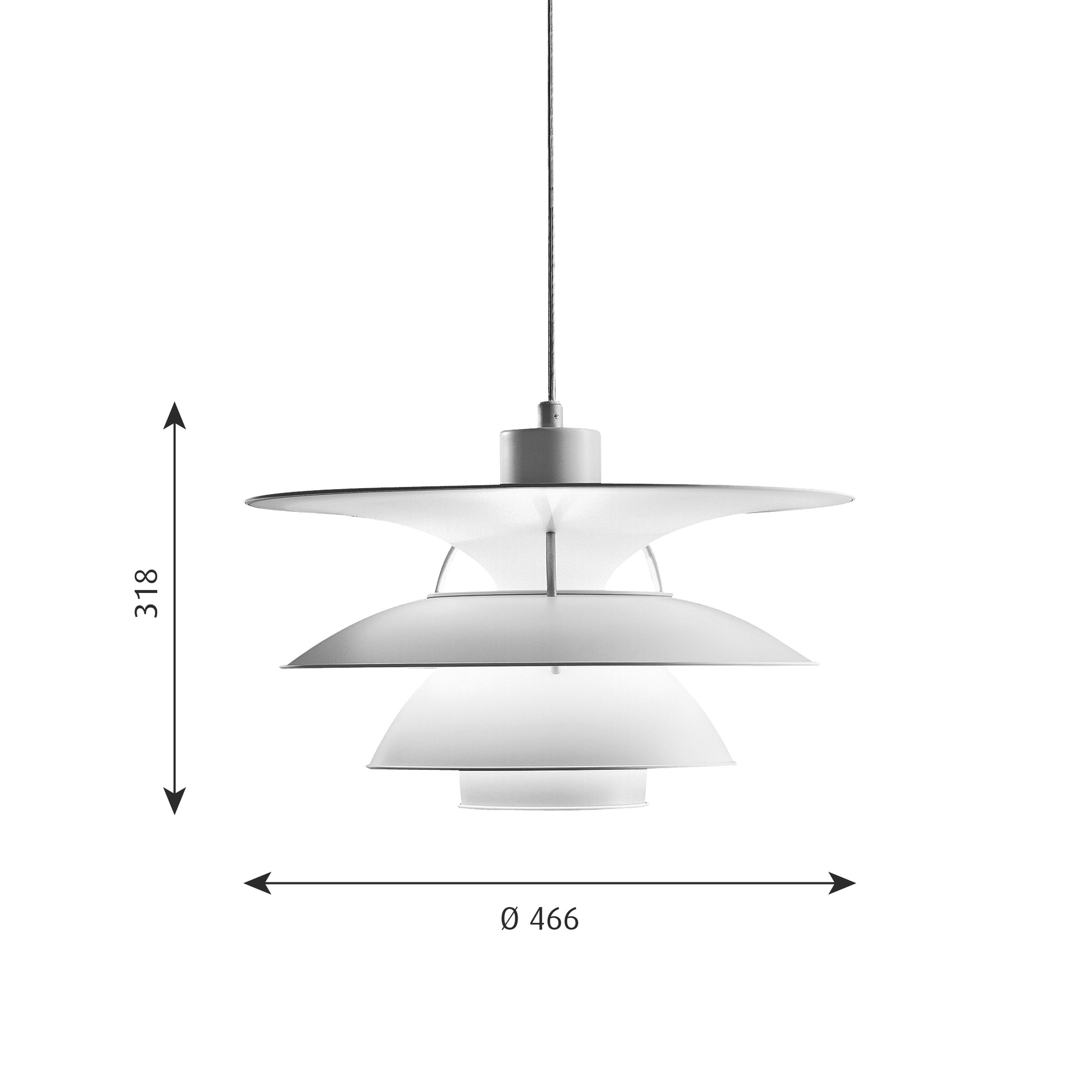 PH 5 - 4 1/2 LED Pendant light Louis Poulsen