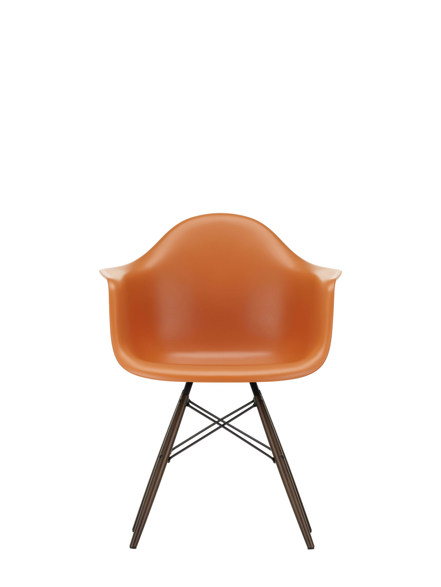 Eames Plastic Arm Chair DAW Chair Vitra Maple yellowish - Granite grey