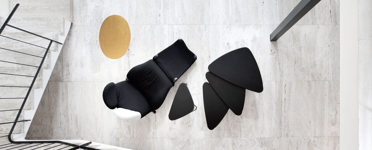 A - Cover for headrest left Wink Cassina Popeline red