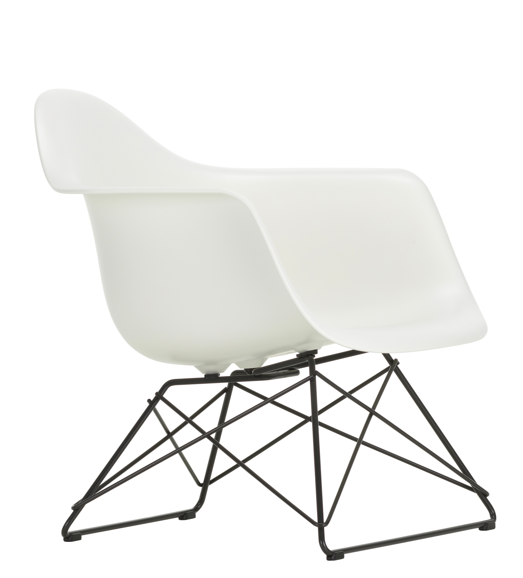 Eames Plastic Arm Chair DAW Chair Vitra Maple yellowish - Granite grey