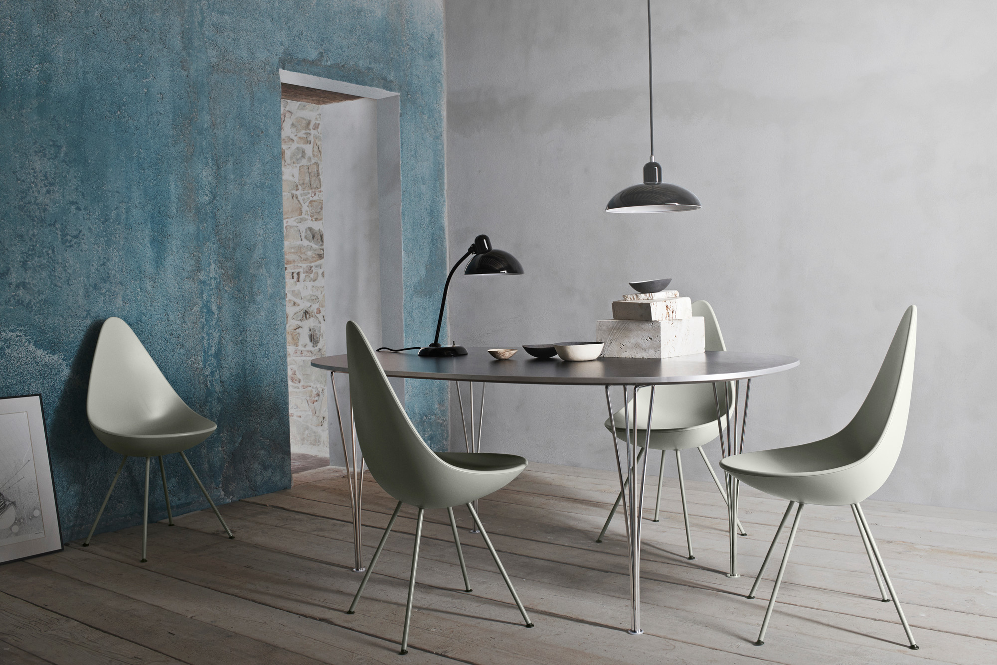 6631 P Pendant lamp BLACK MATT KAISER idell Fritz Hansen SINGLE PIECES