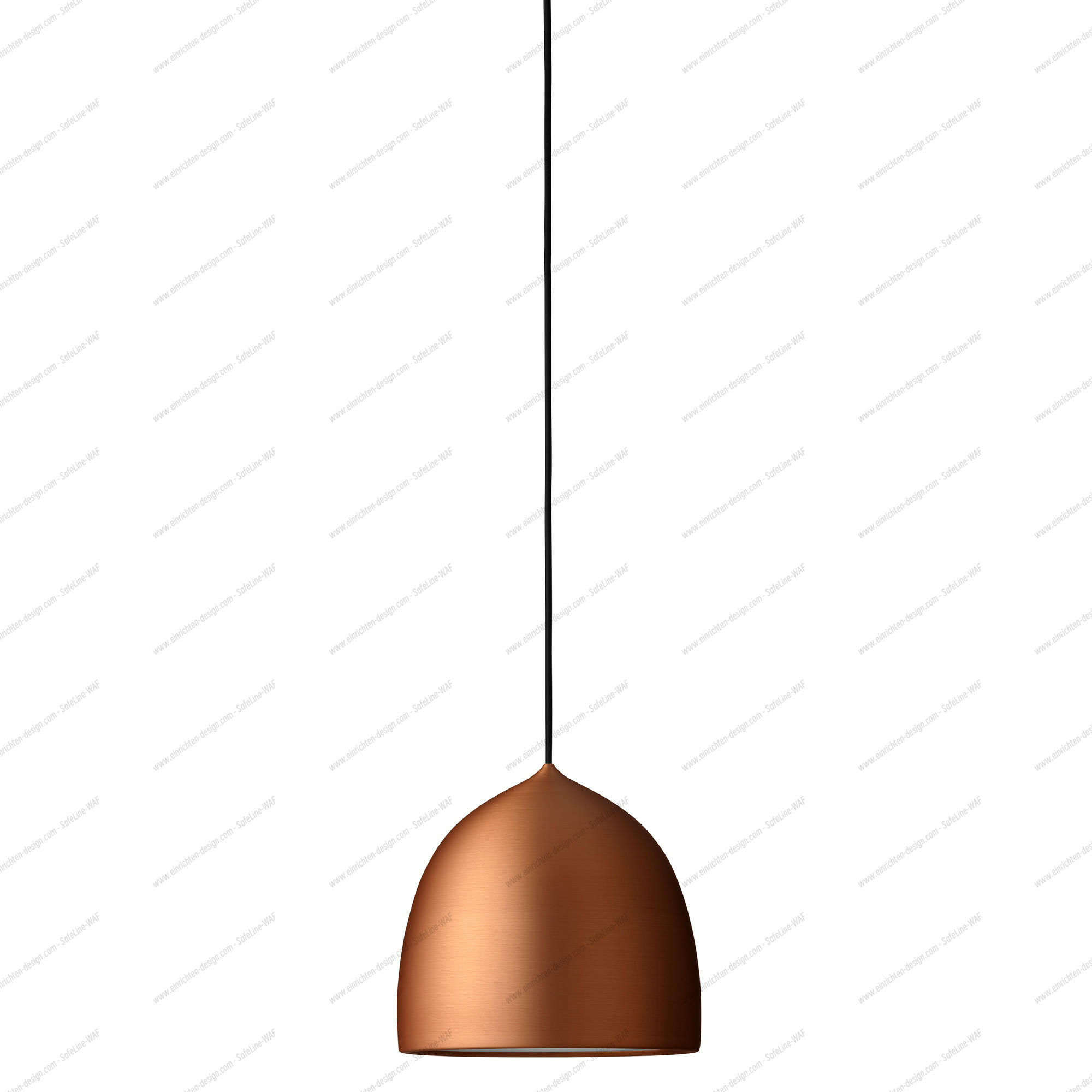 Suspence P1 Kupfer Pendelleuchte von Fritz Hansen, moderne Hängelampe für Wohnzimmer und Esszimmer.
