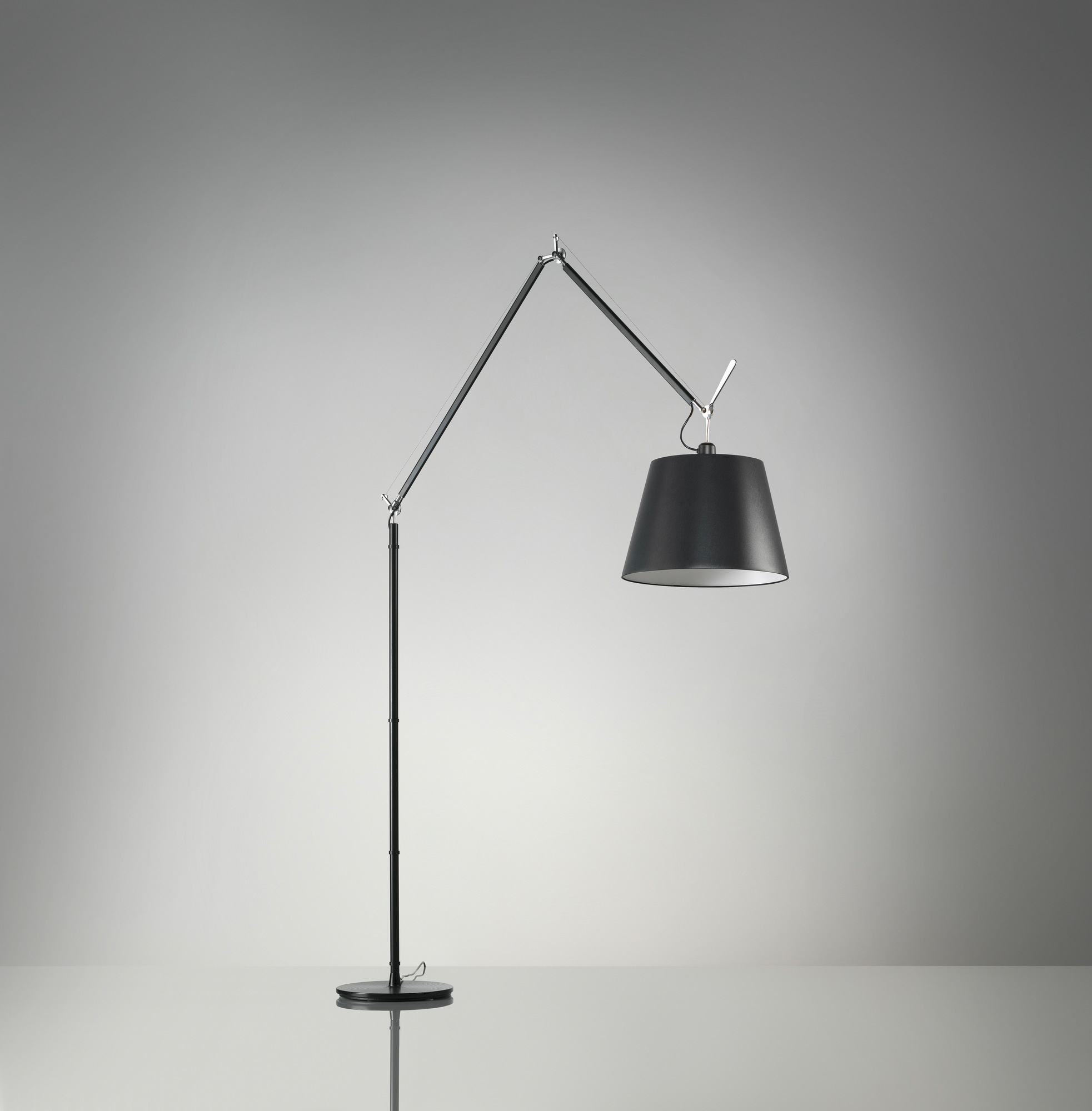 Hallo na school bezorgdheid Tolomeo Mega LED Floor lamp Body with dimmer (part 1 of 3) Artemide | Black  2700K | Dimmer on head | ARTEMIDE 0761W30A