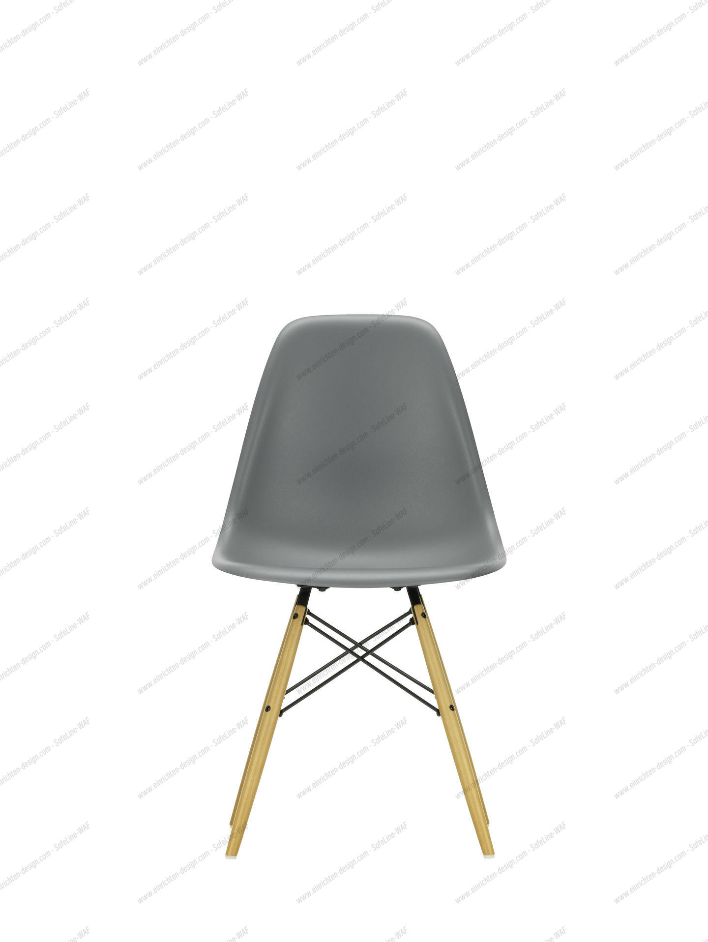 Eames Plastic Side Chair DSW Chair Vitra Maple yellowish-Deep black