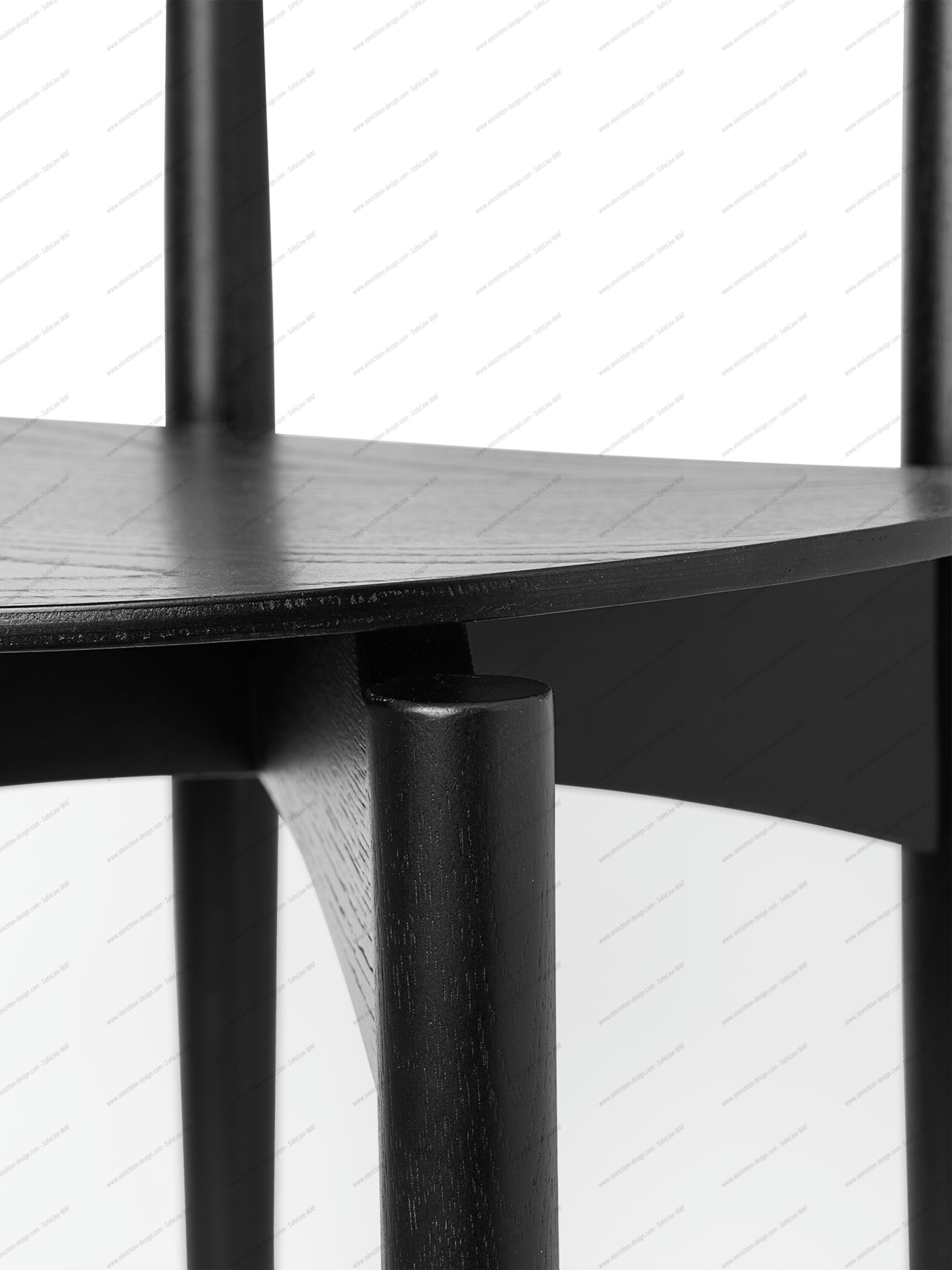 Herman Dining Chair with Wooden Frame Black Ferm Living Herman Dining Chair with Wooden Frame Black Ferm Living