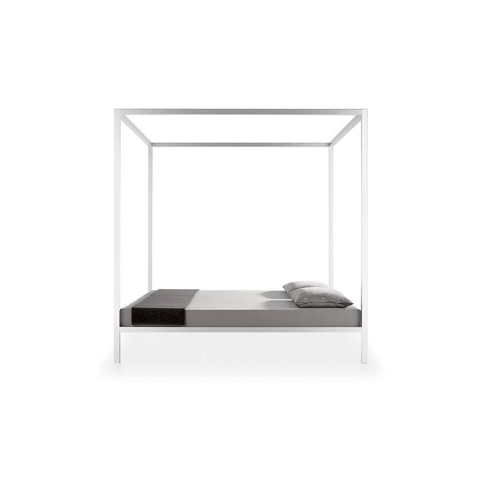 Aluminium Canopy bed laquered MDF Italia