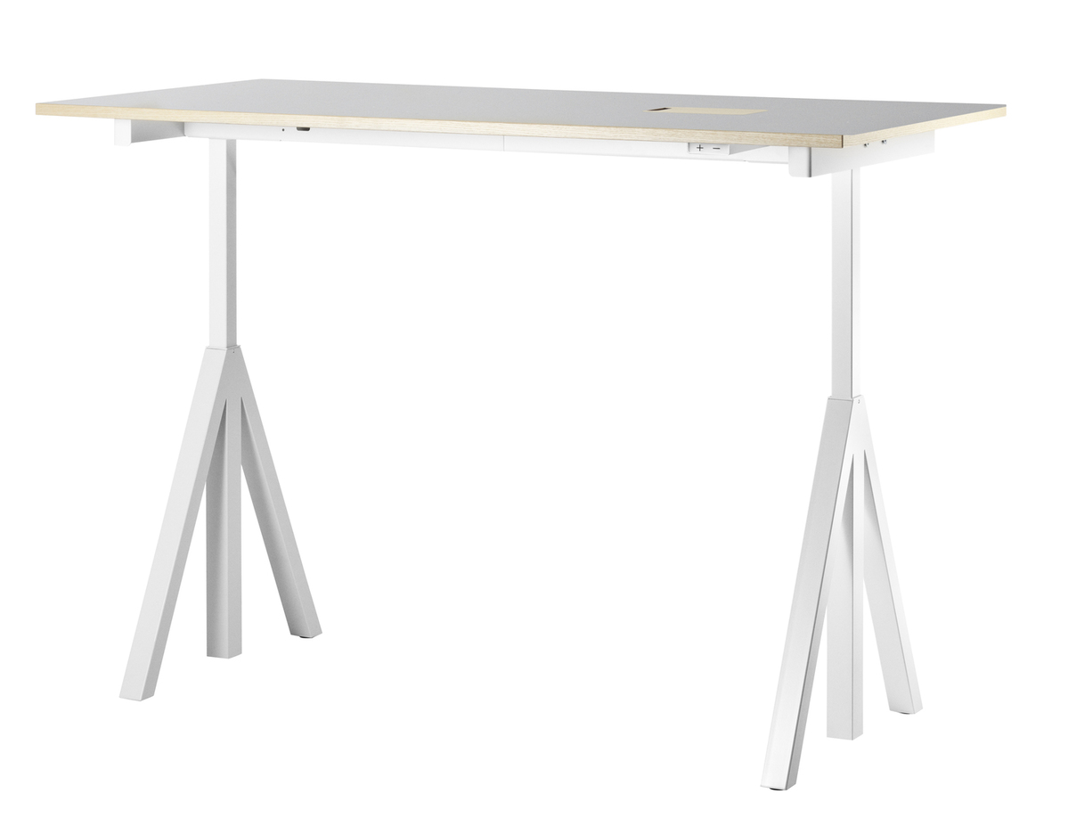 Works Desk height adjustable W140cm String Furniture