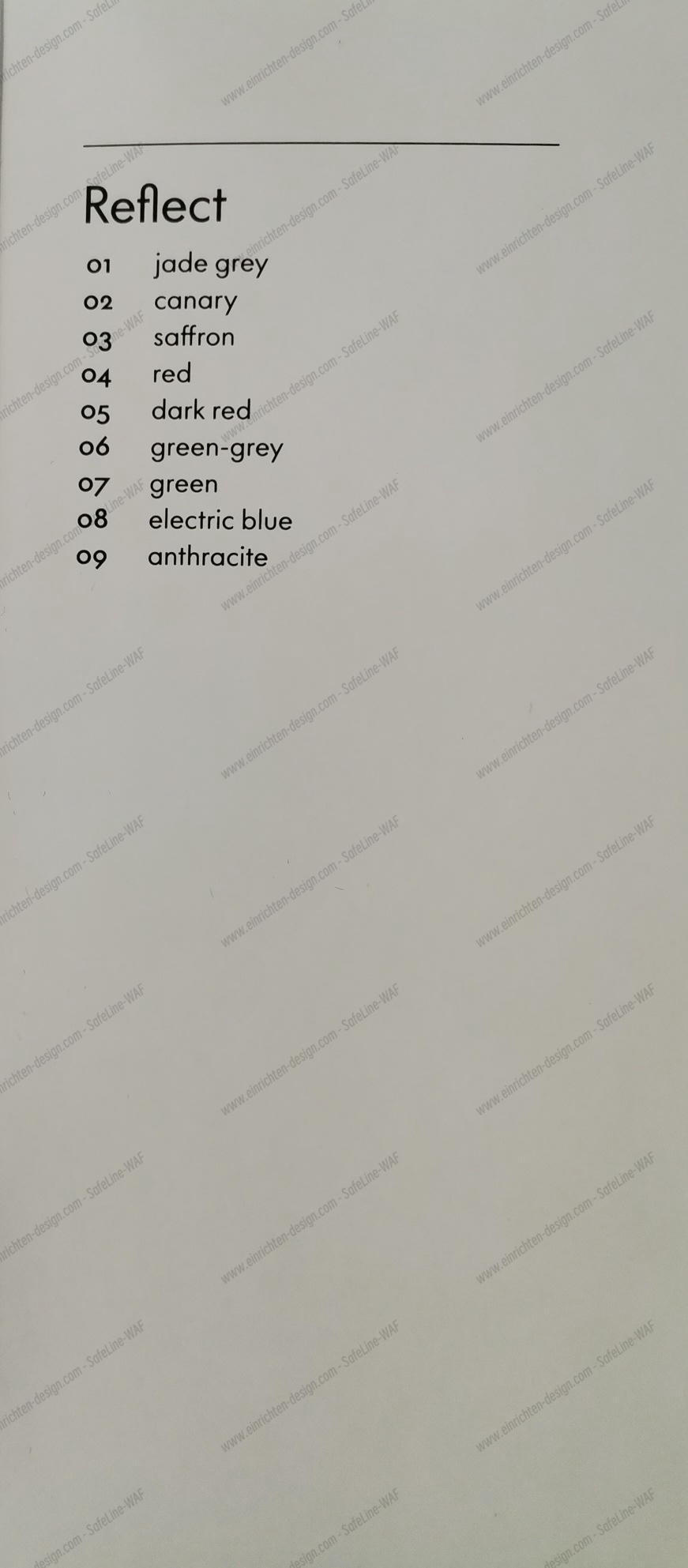 Sample Card Reflect Vitra