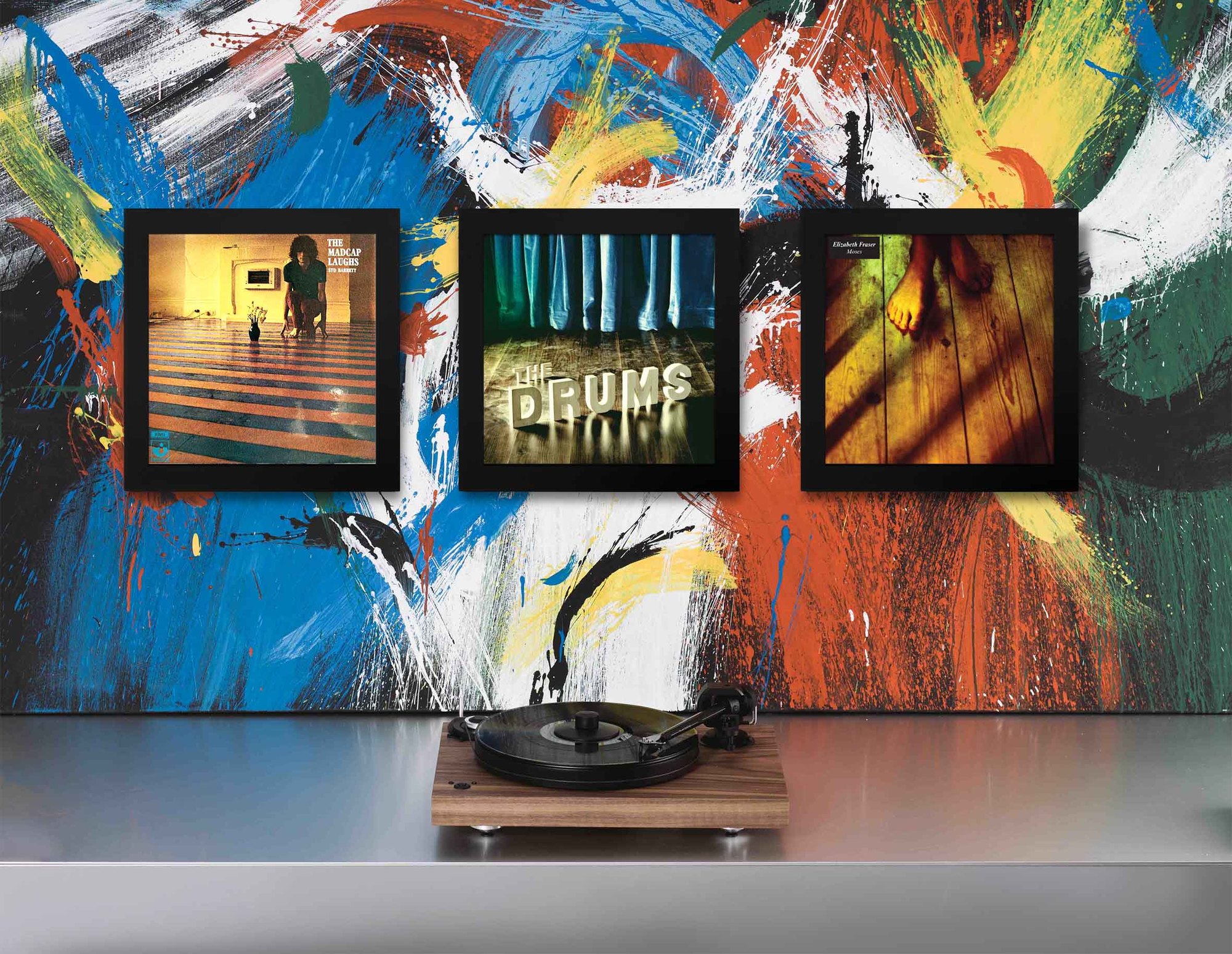 Art Vinyl record frame set of 3 Klein & More SINGLE PIECE