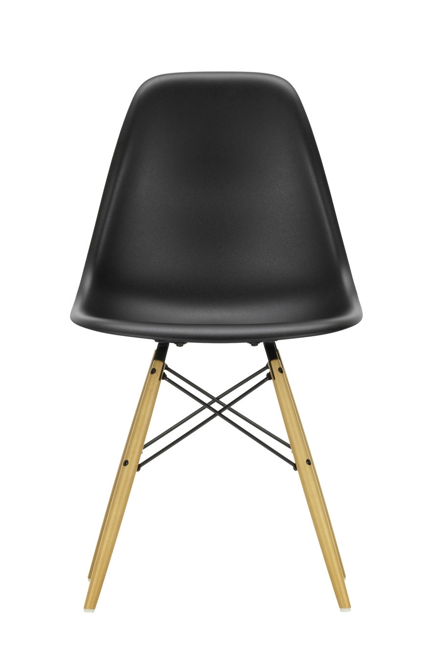 Eames Plastic Side Chair DSW Chair Vitra Maple yellowish - Mustard