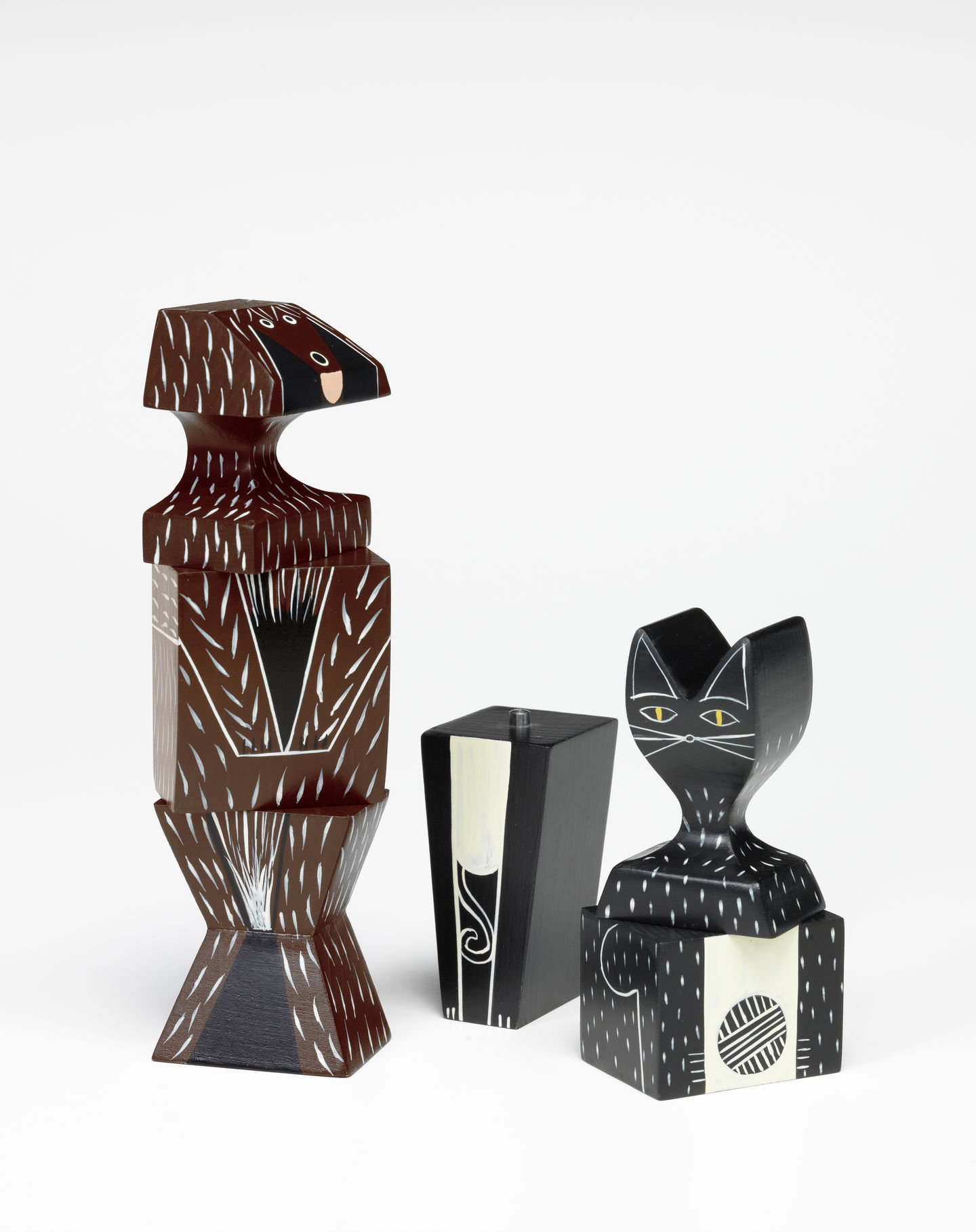Wooden Dolls Cat / Dog Wooden Figure Vitra