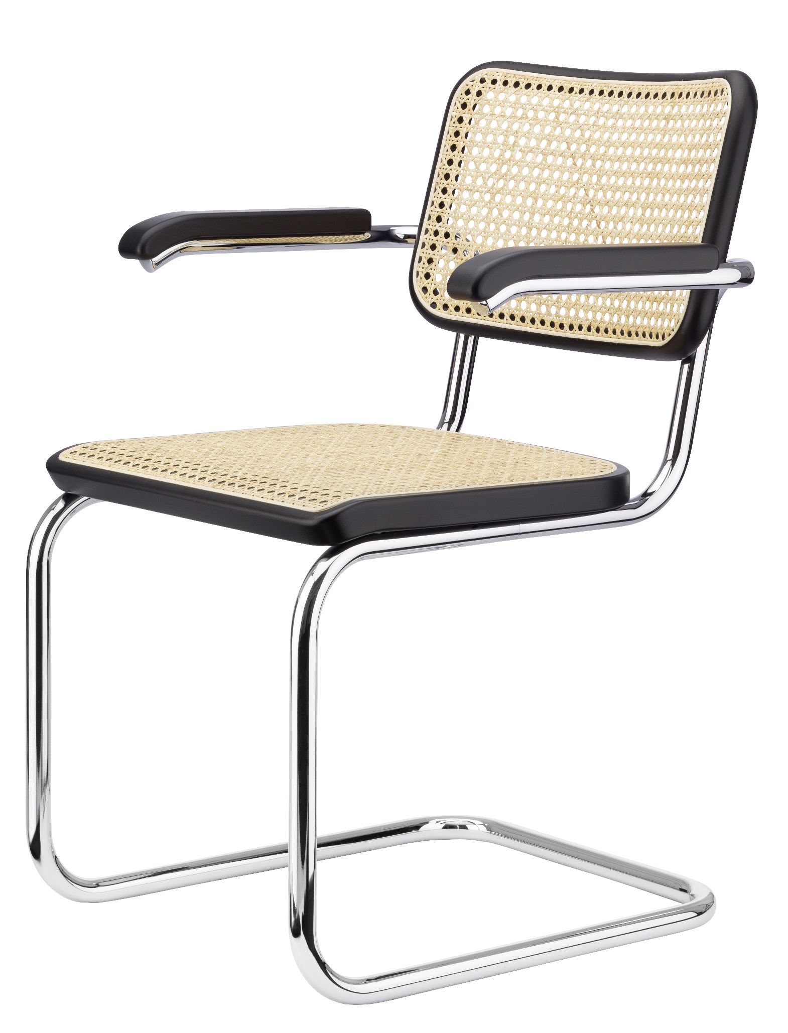 S 64 V Steel Tube Classic Cantilever Chair CHROME/BLACK Thonet PREFERRED COMBINATION