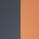 Orange and grey glass