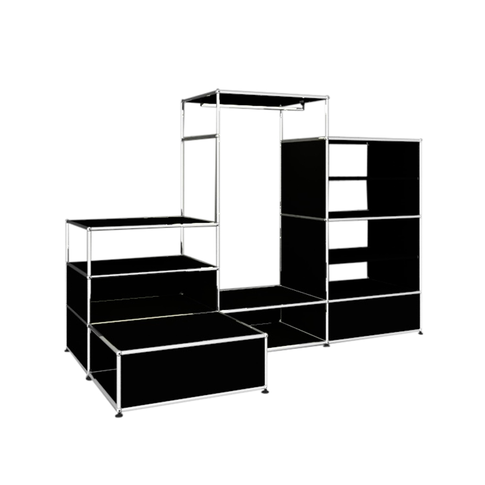 E Wardrobe illuminated ruby red USM Haller