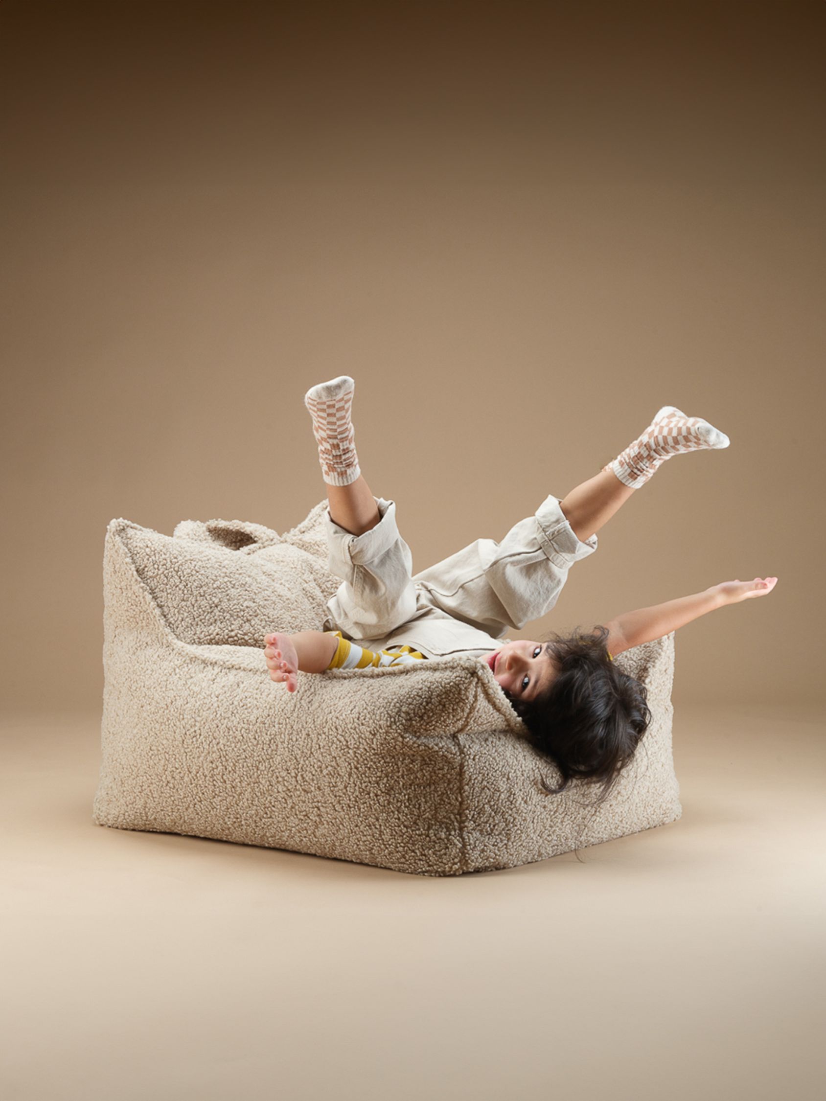Children's beanbag armchair teddy fabric Wigiwama