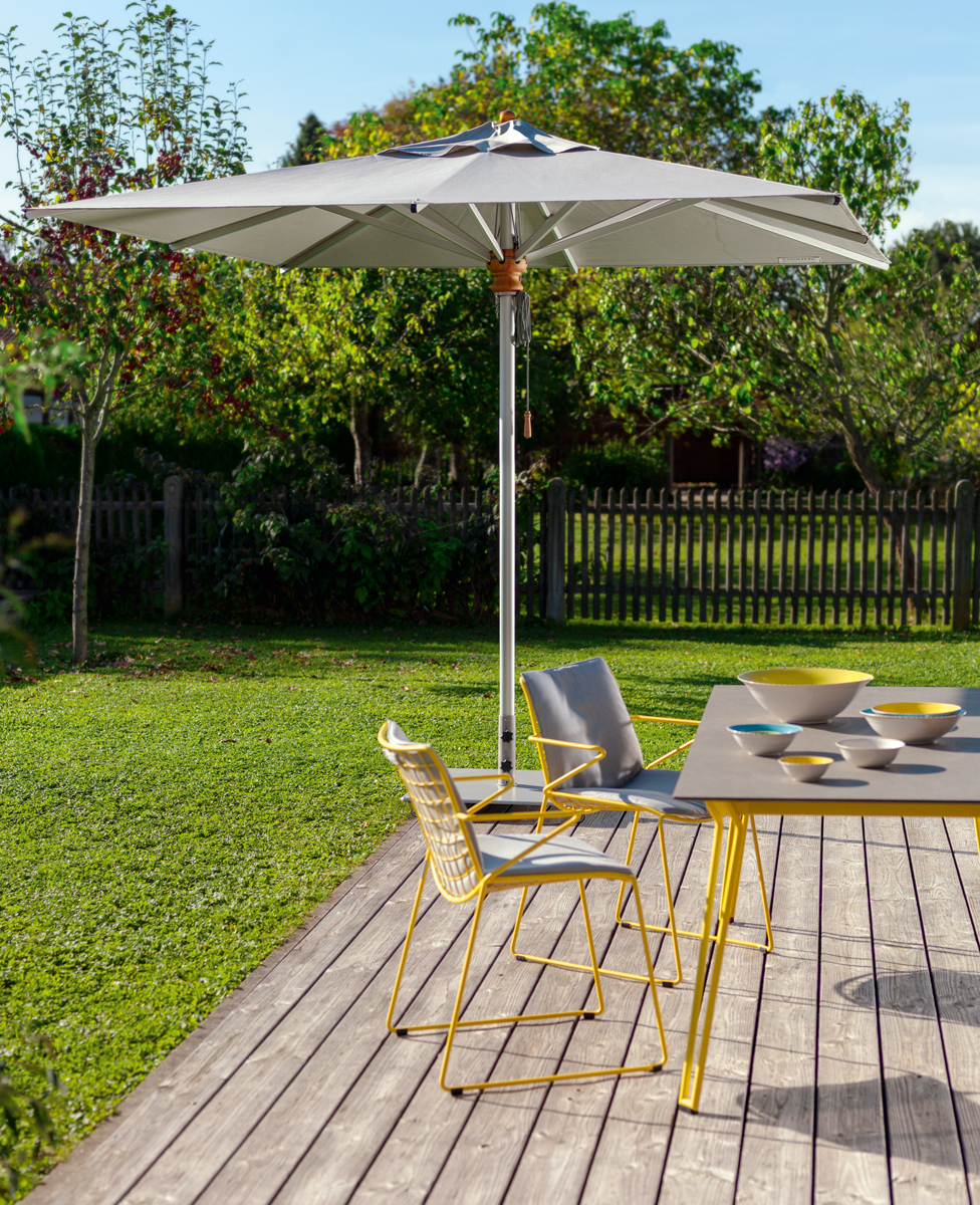 Aluminium Parasol Round Yellow Weishäupl