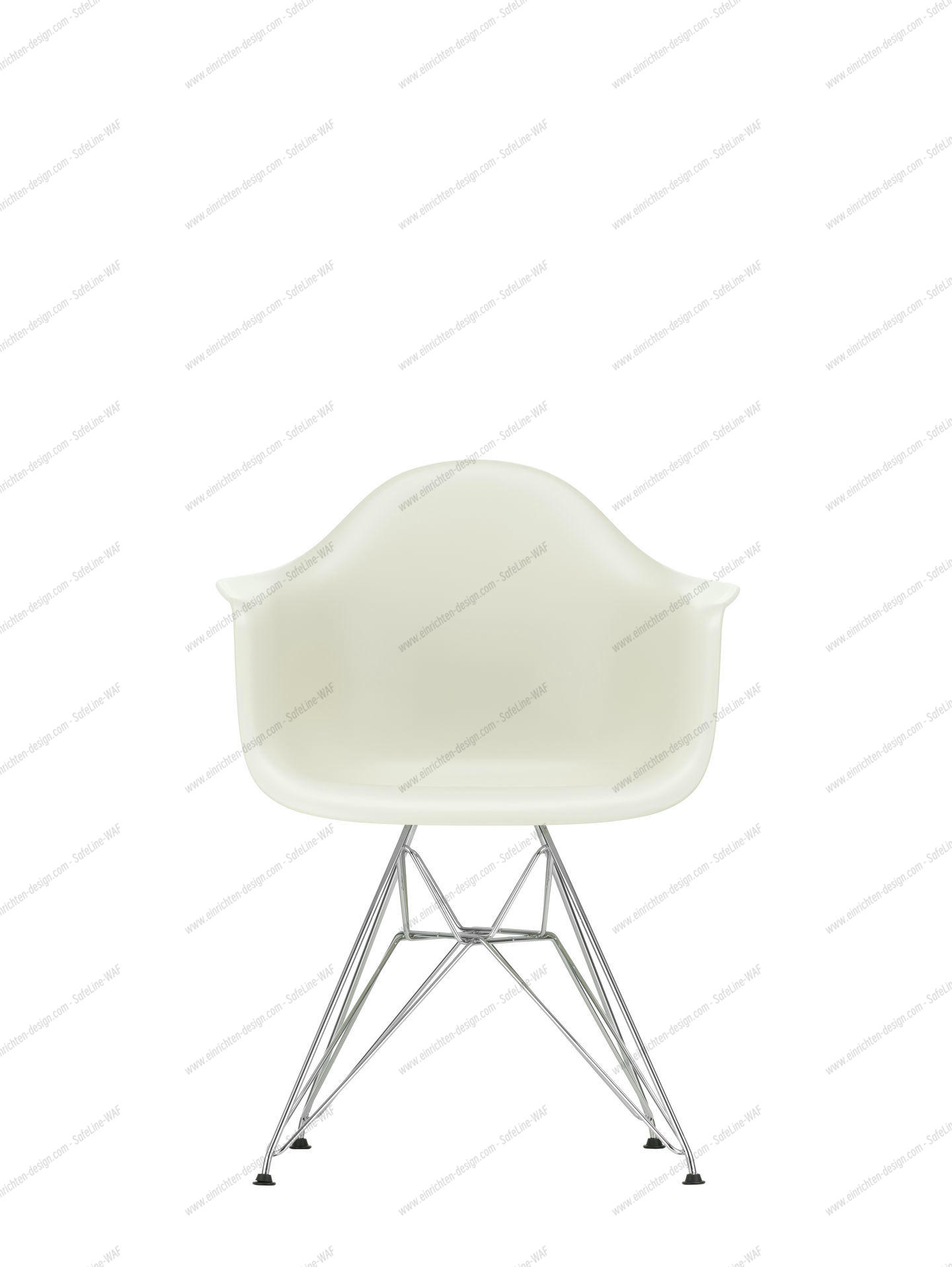 Eames Plastic Arm Chair DAR Chair Vitra Chrome - Poppy red