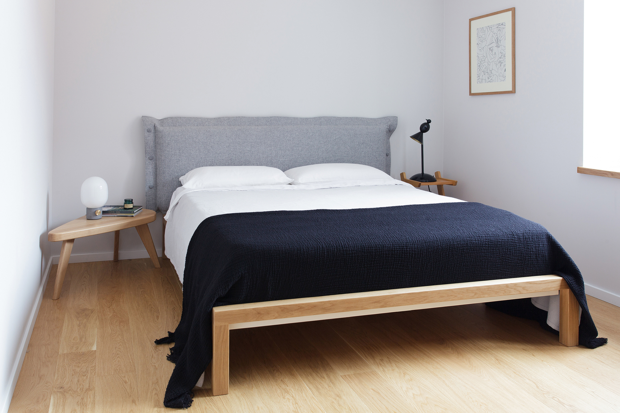 Pure bed upholstery for headboard 180 x 200 cm Velito blue green Hans Hansen