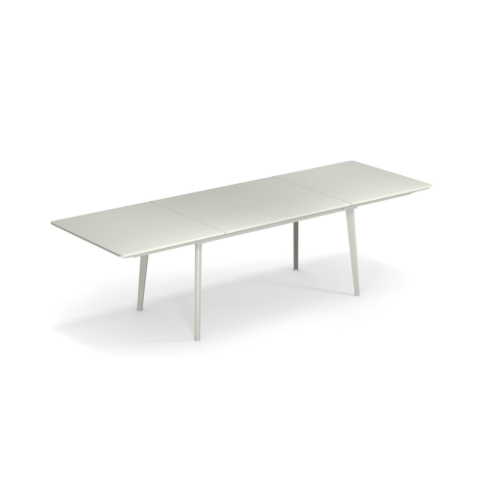Weißer Plus4 Outdoor Ausziehtisch von Emu, ideal für Garten und Terrasse.