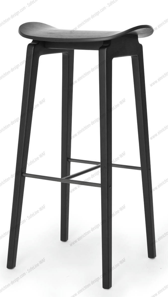 NY11 New York Barstool Norr11 Oak black 75 cm