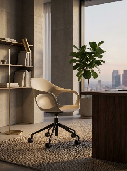 Elephantino armchair five-star frame with castors Kristalia