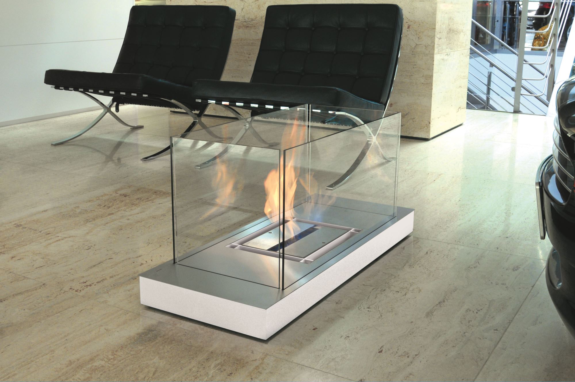 Uni Flame Ethanol Fireplace Radius