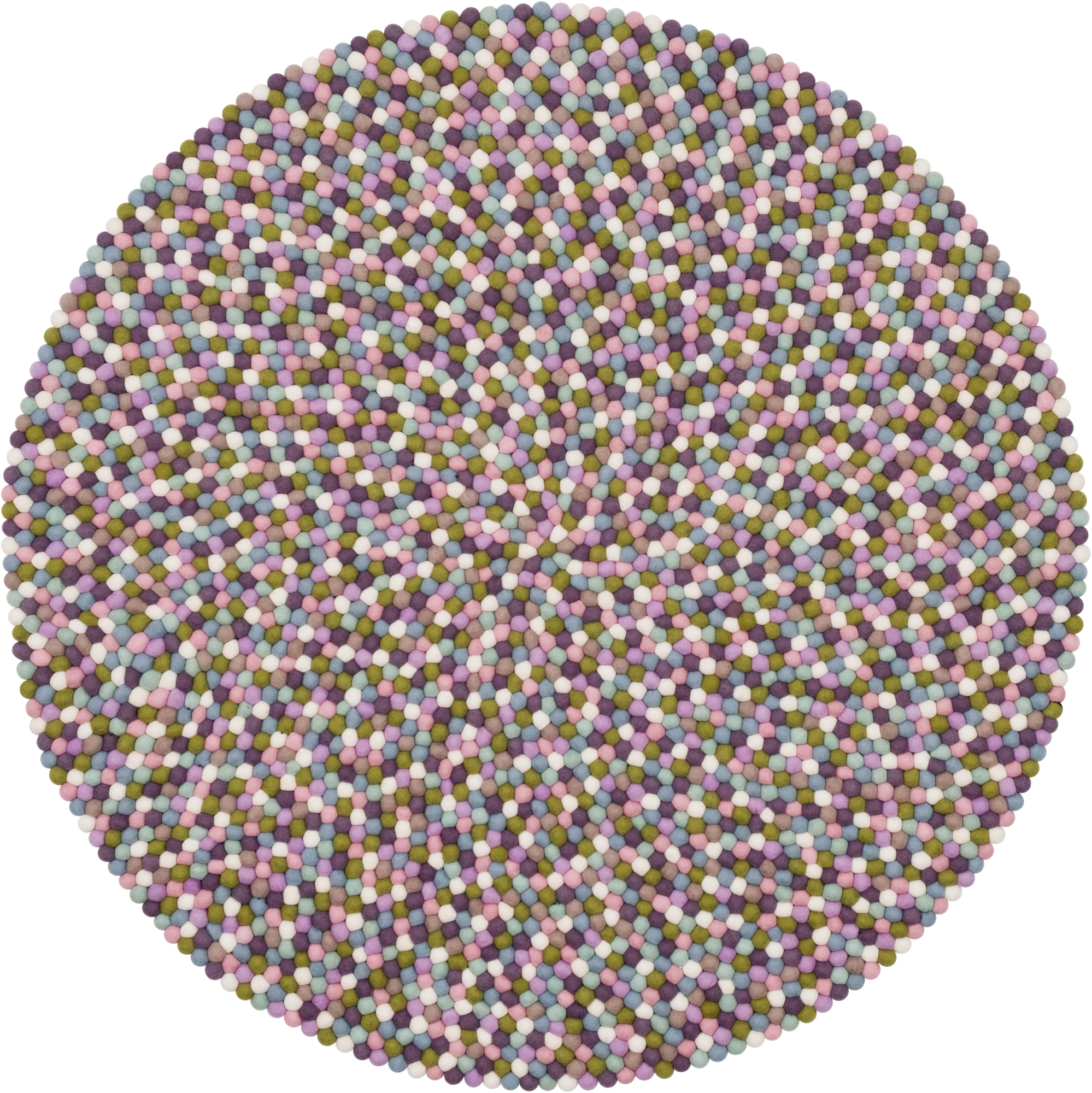 Felt ball Carpet round 160 cm myfelt Greta