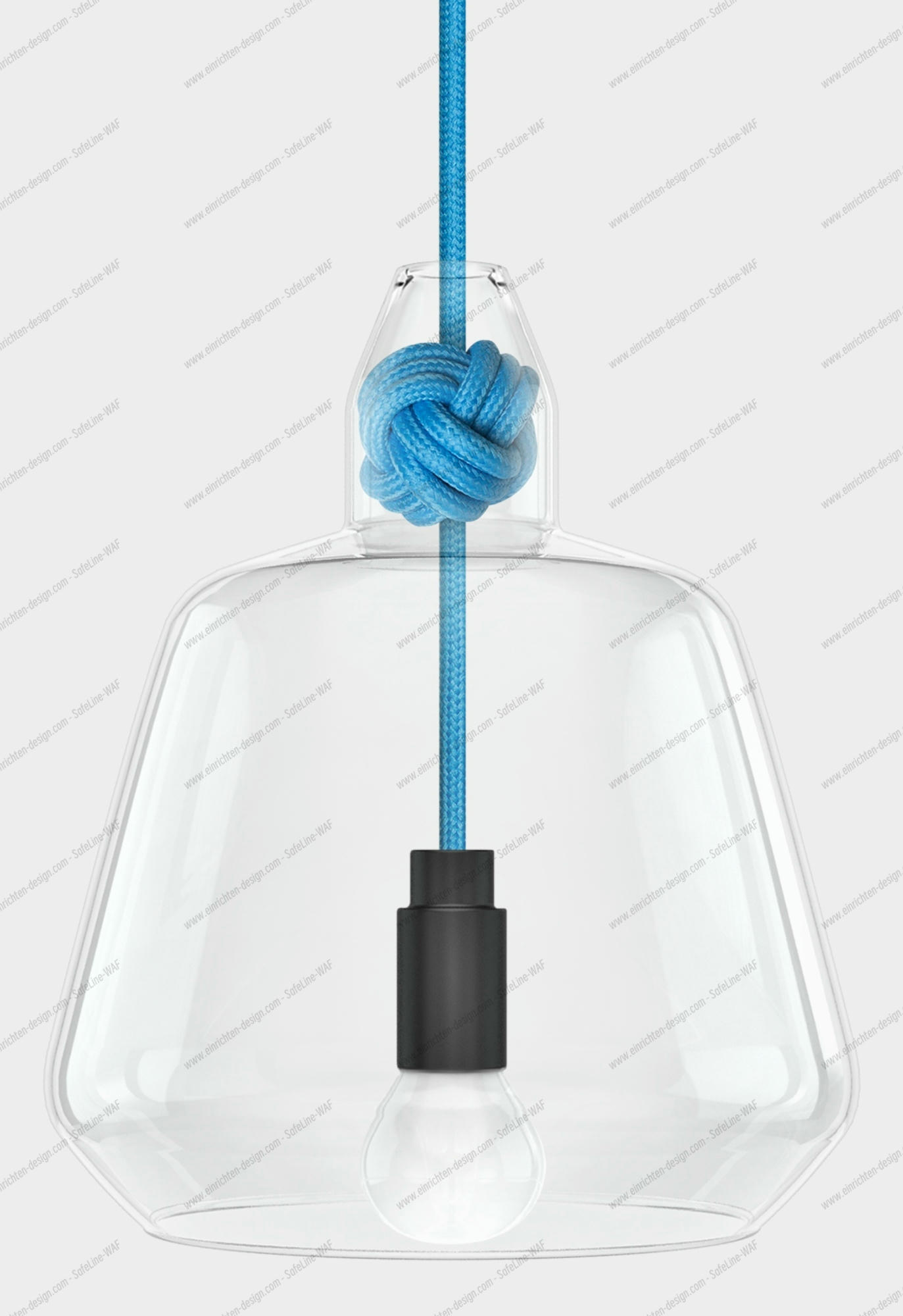 Knot lamp large Pendelleuchte Vitamin-blau