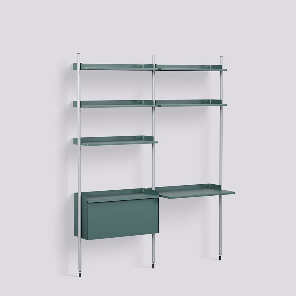 Pier System 12 2 Columns Shelf Hay Steel Blue Aluminum