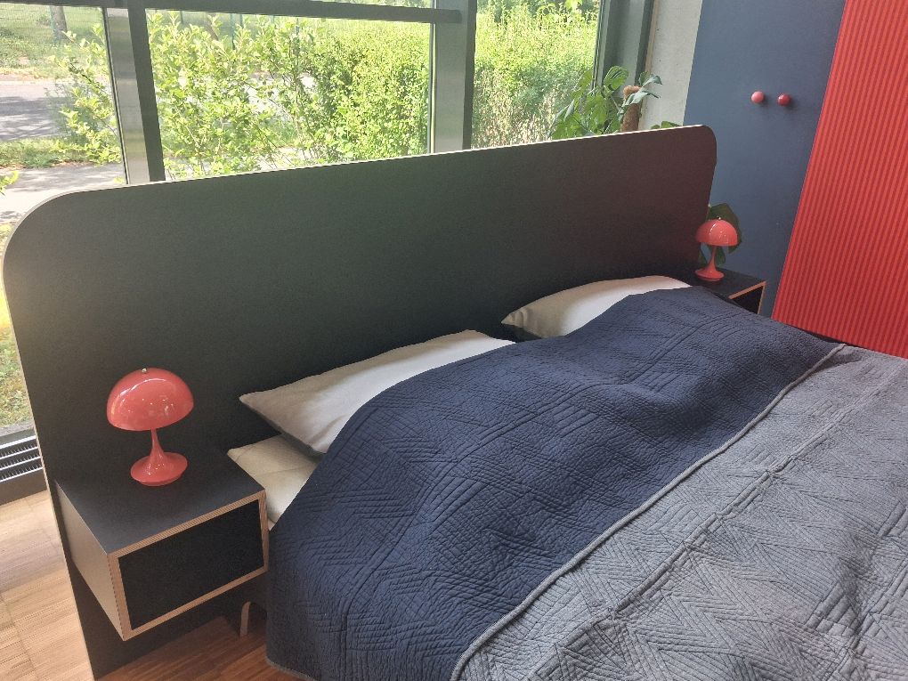 VALENTINA Bed 180x200 cm BLACK The whole life EXHIBIT PIECE