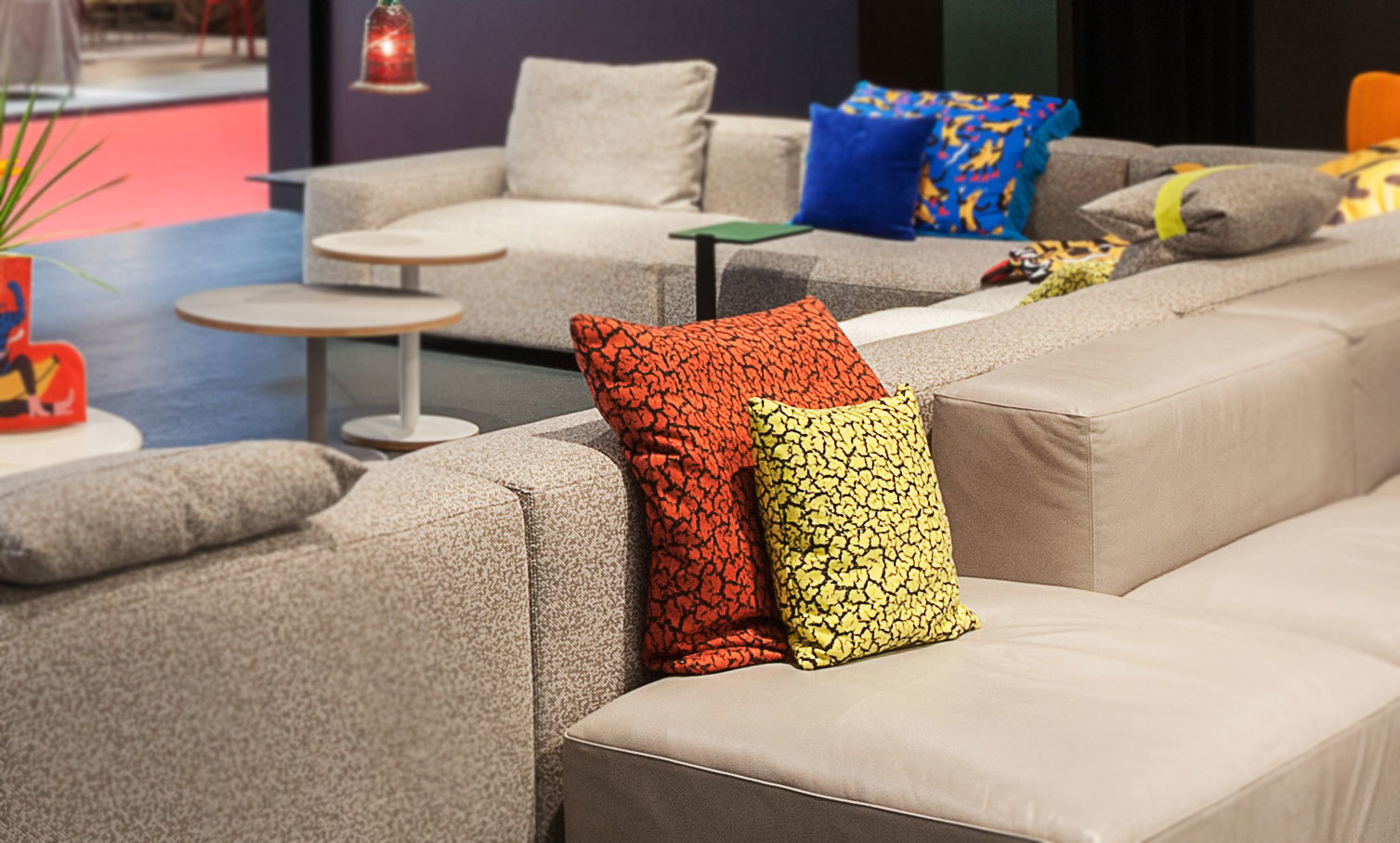 Rift cushion brick red 66x66 Sancal