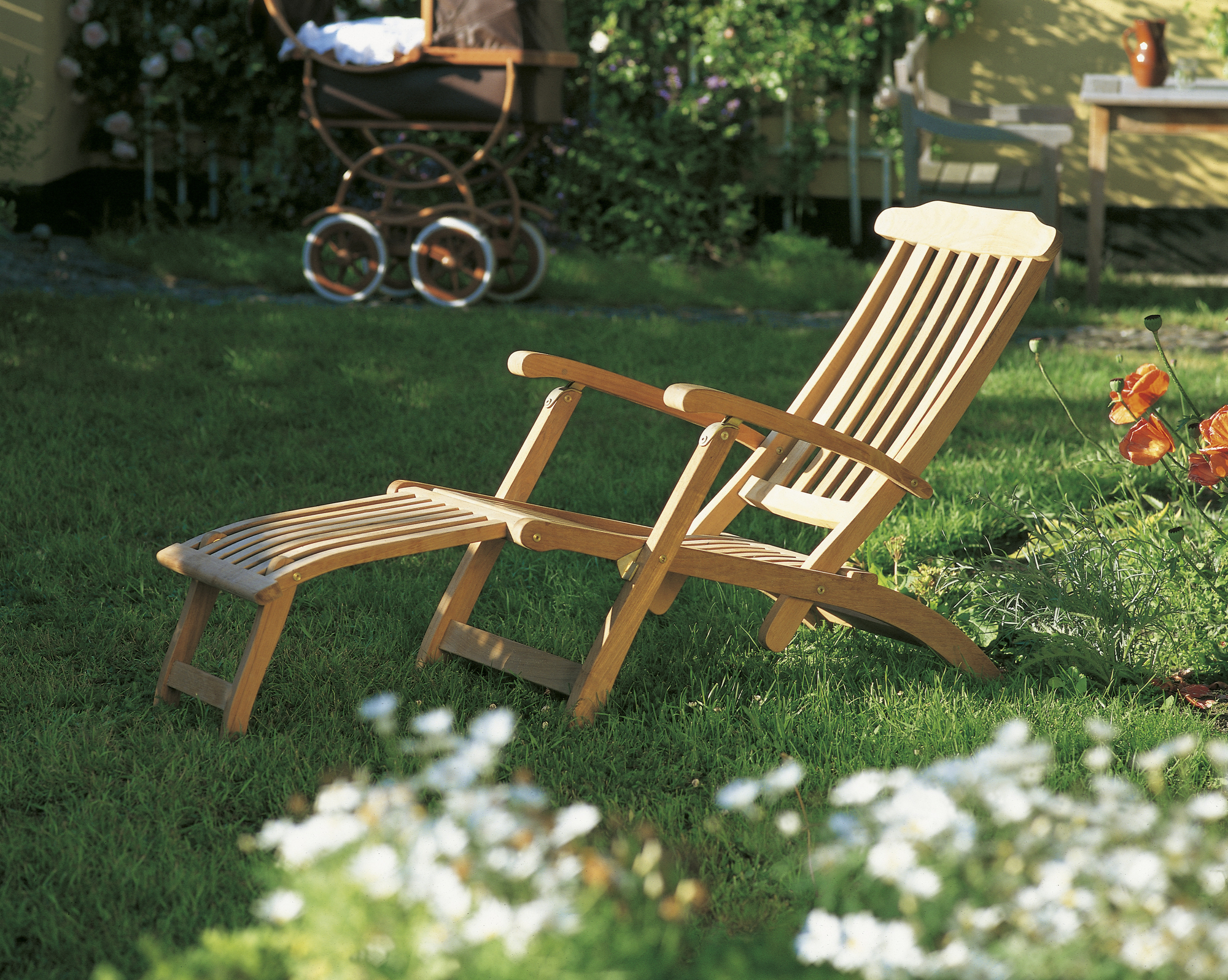 Steamer Deck Chair Outdoor Skagerak by Fritz Hansen