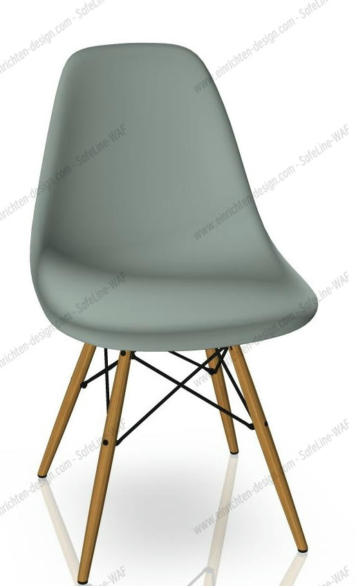 Eames Plastic Side Chair DSW Chair Vitra Ash honey colored - Light grey