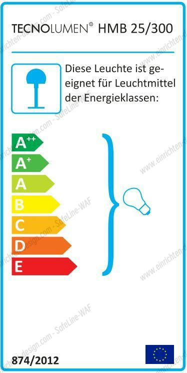 HMB 25/300 HMB25/300 Bauhaus Pendant Lamp Tecnolumen without pulley