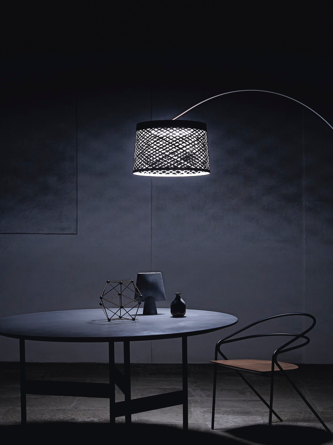 Twiggy Grid floor lamp CHIMNEY RED Foscarini SINGLE PIECES