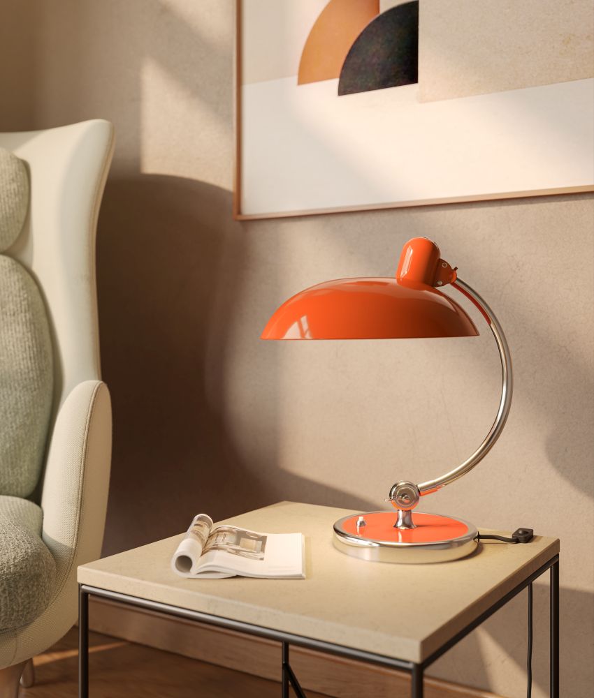 Kaiser idell 6631 T Luxury Table Lamp RAL 2004 Pure Orange SPECIAL EDITION Fritz Hansen