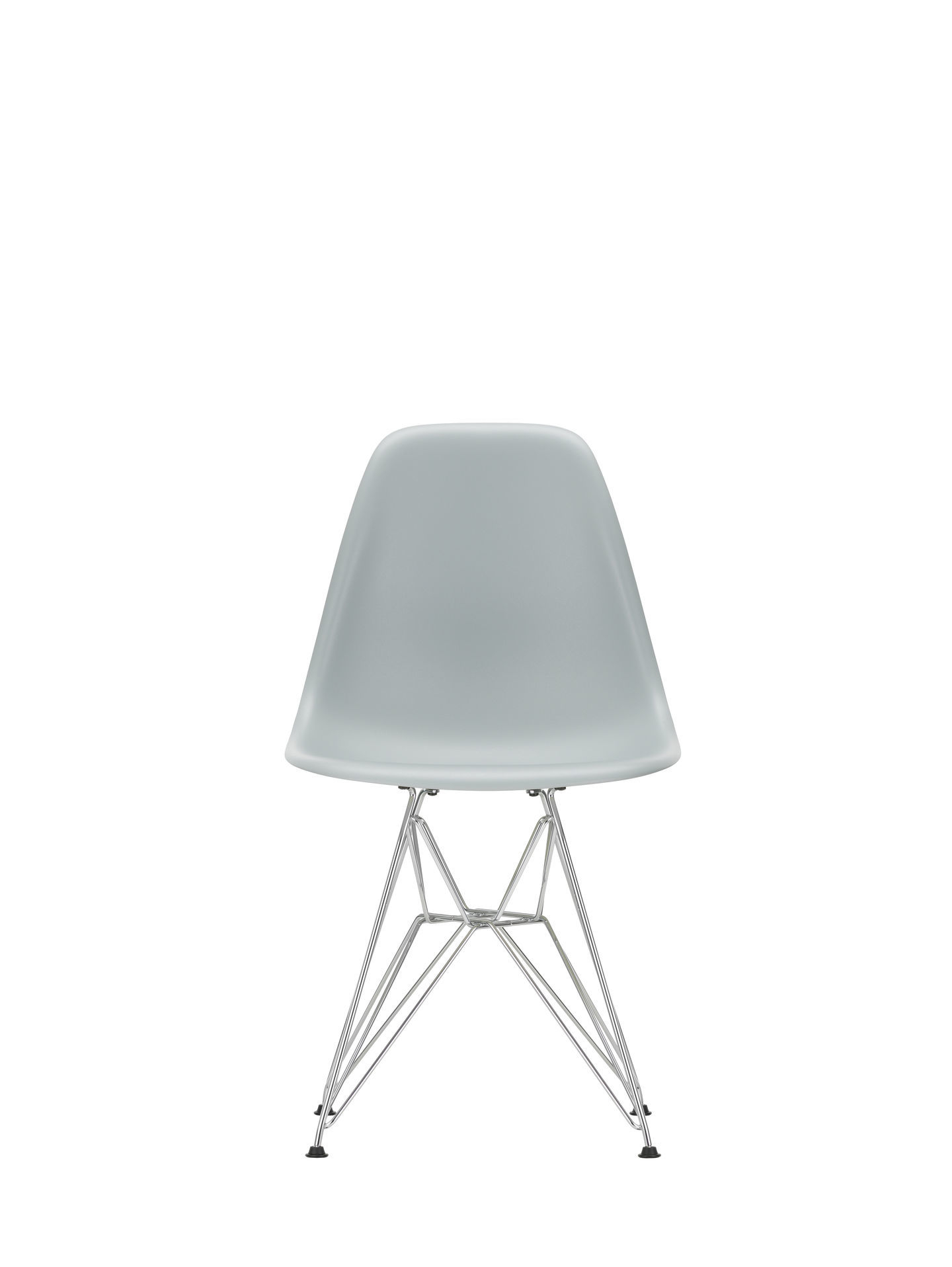Eames Plastic Side Chair DSR Chair Vitra Chrome Pebble