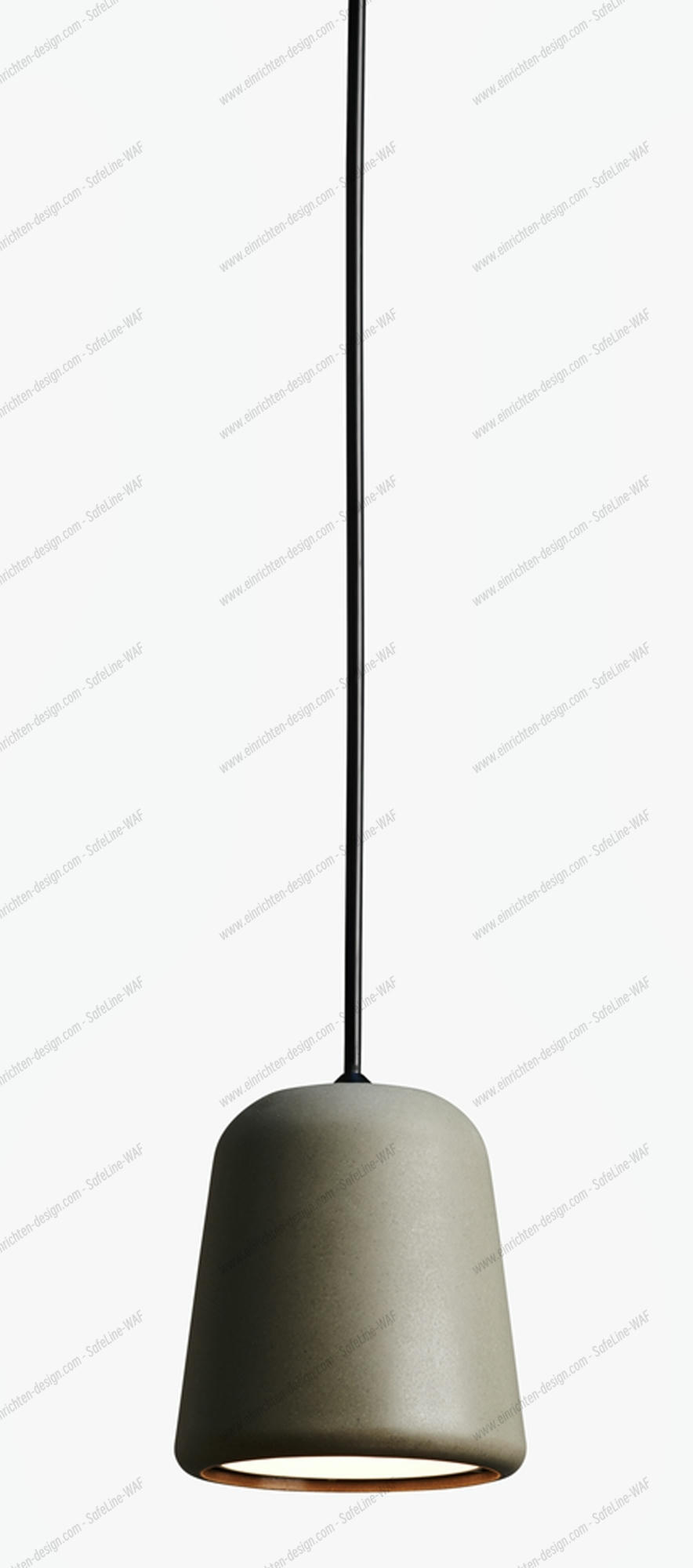 Material Pendant Pendelleuchte Beton New Works-Beton hell grau / weiß