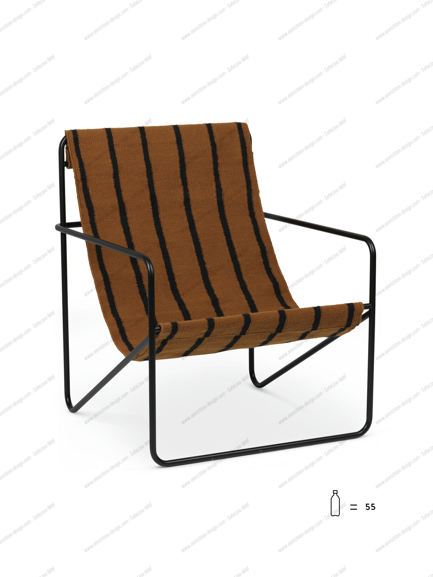 Desert Lounge Chair Black / Stripe Ferm Living